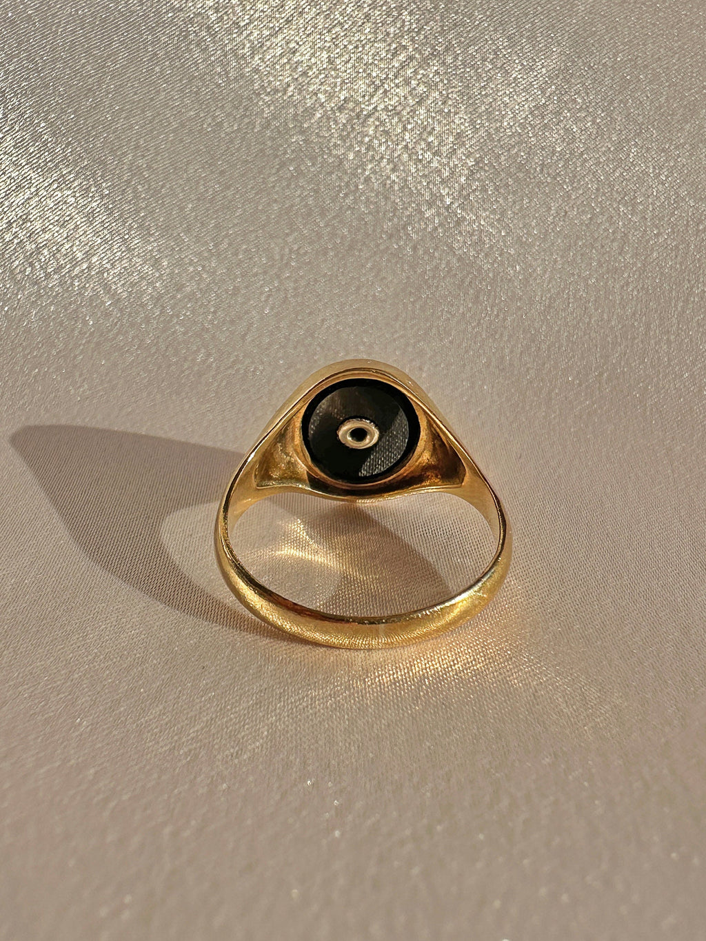 Vintage Onyx Diamond Oval Signet 1967