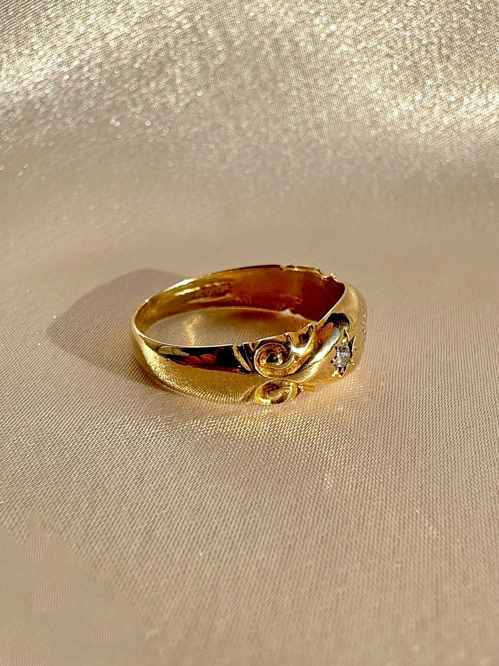 Antique Diamond Trilogy Starburst Ring