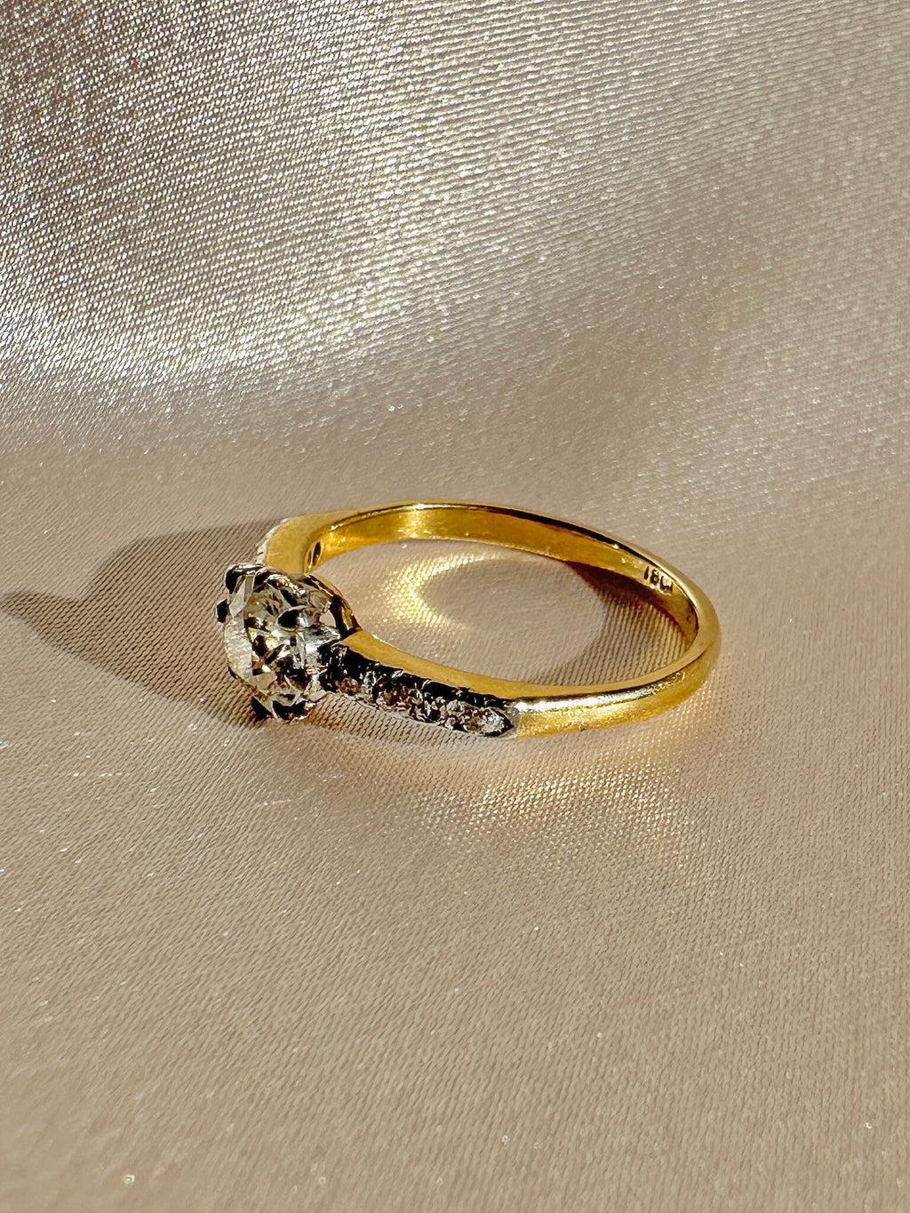 Antique Old Cut Diamond Solitaire Engagement Ring