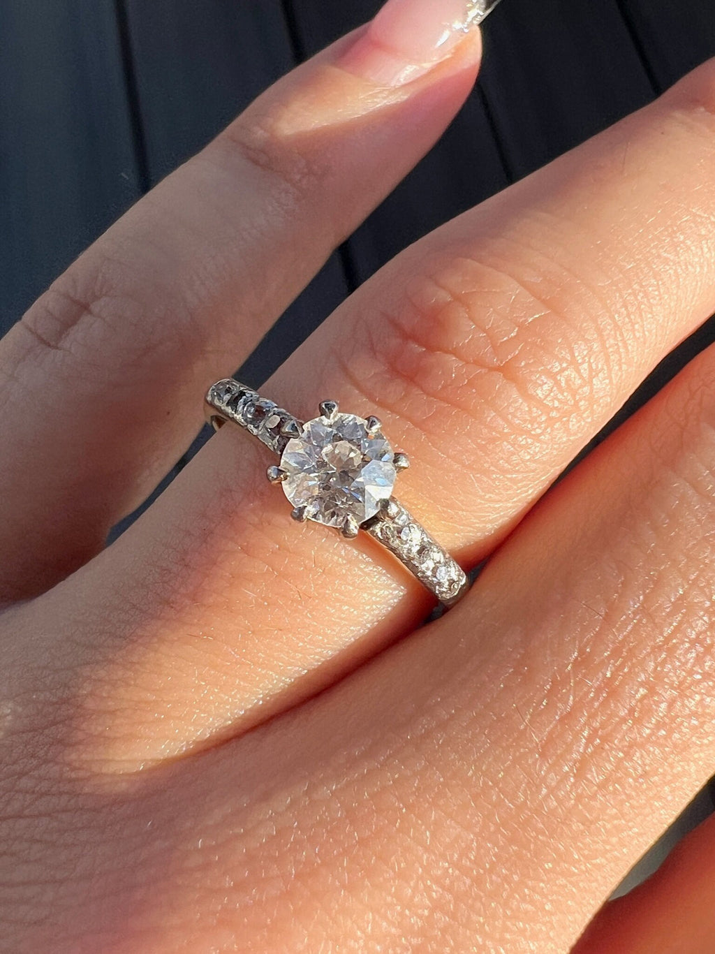 Antique Old Cut Diamond Solitaire Engagement Ring