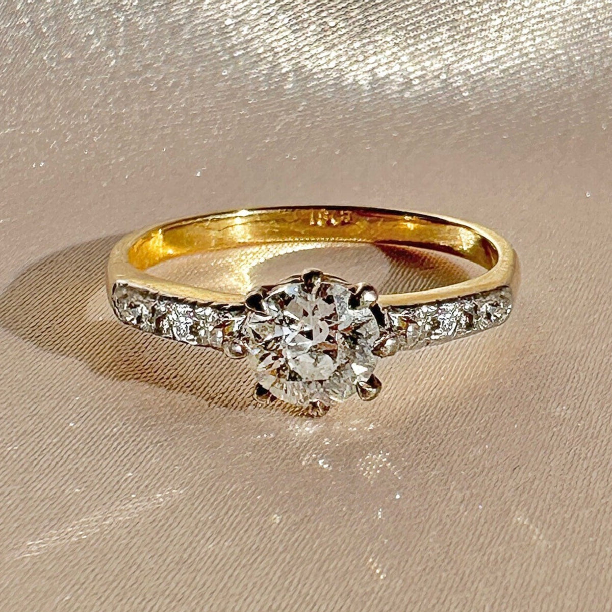 Antique Old Cut Diamond Solitaire Engagement Ring
