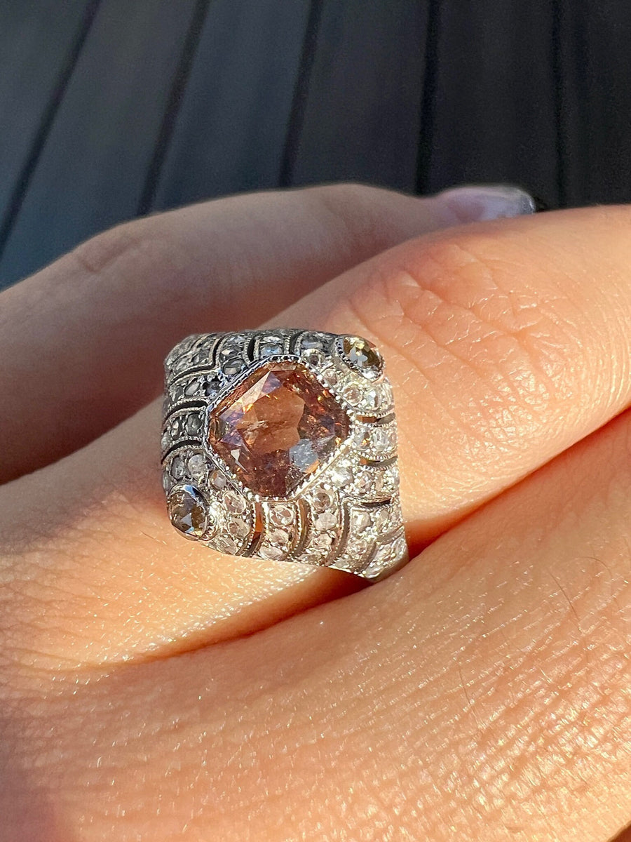 Vintage Choco Diamond Deco Ring 1.52 CTW – 23carat