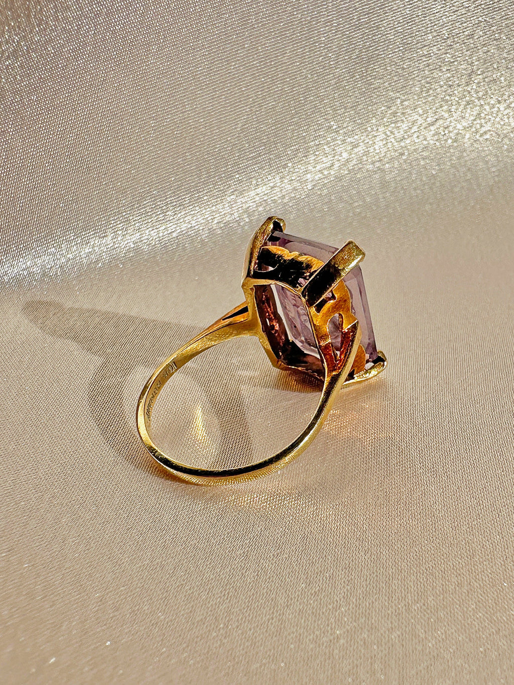 Antique Amethyst Intaglio Dress Ring