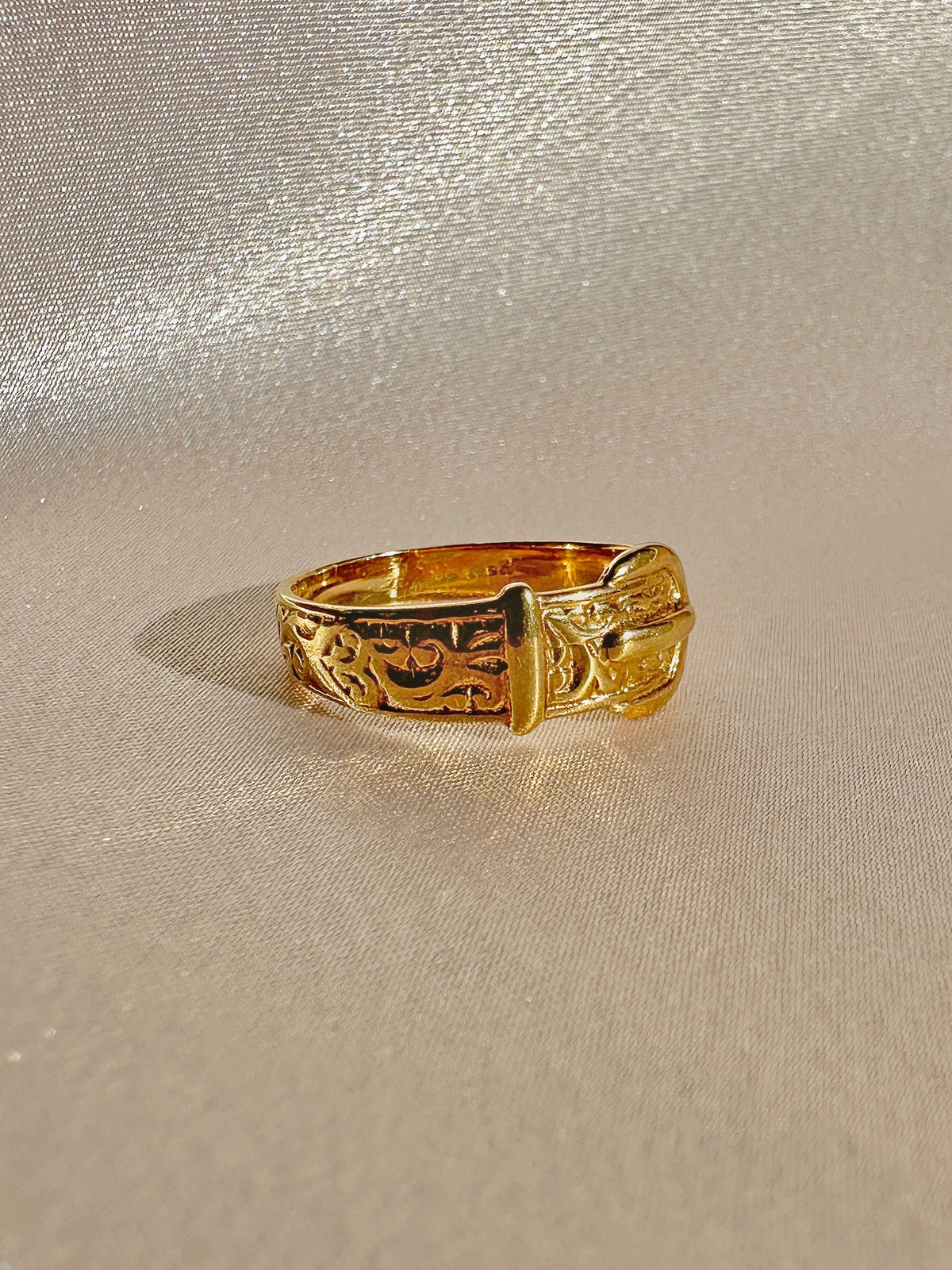 Vintage Belt Buckle Filigree Ring