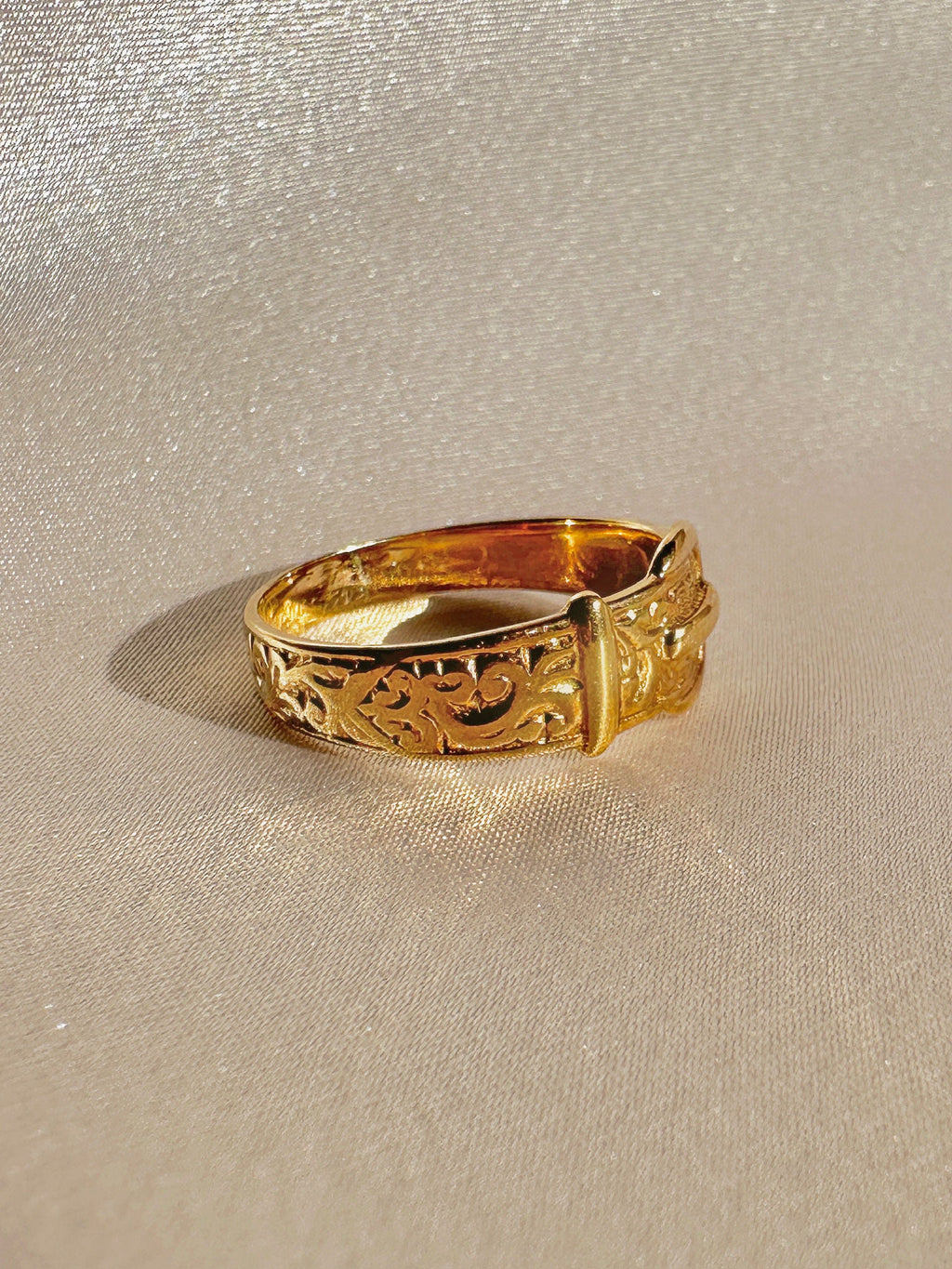Vintage Belt Buckle Filigree Ring