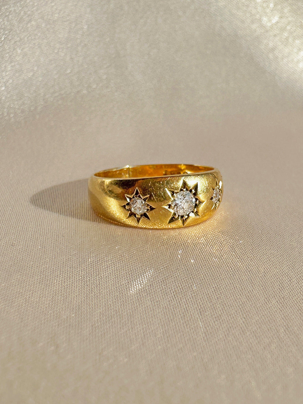 Antique 18k Diamond Euro Starburst Trilogy 1899
