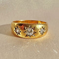 Antique 18k Diamond Euro Starburst Trilogy 1899