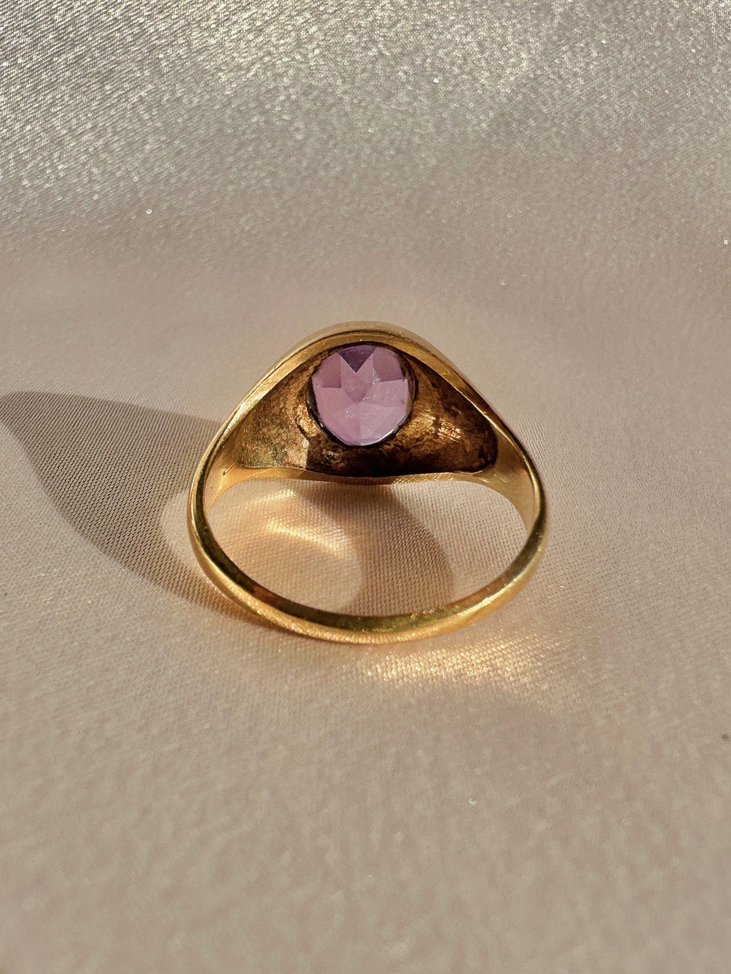 Antique Lilac Amethyst Signet Ring 1916