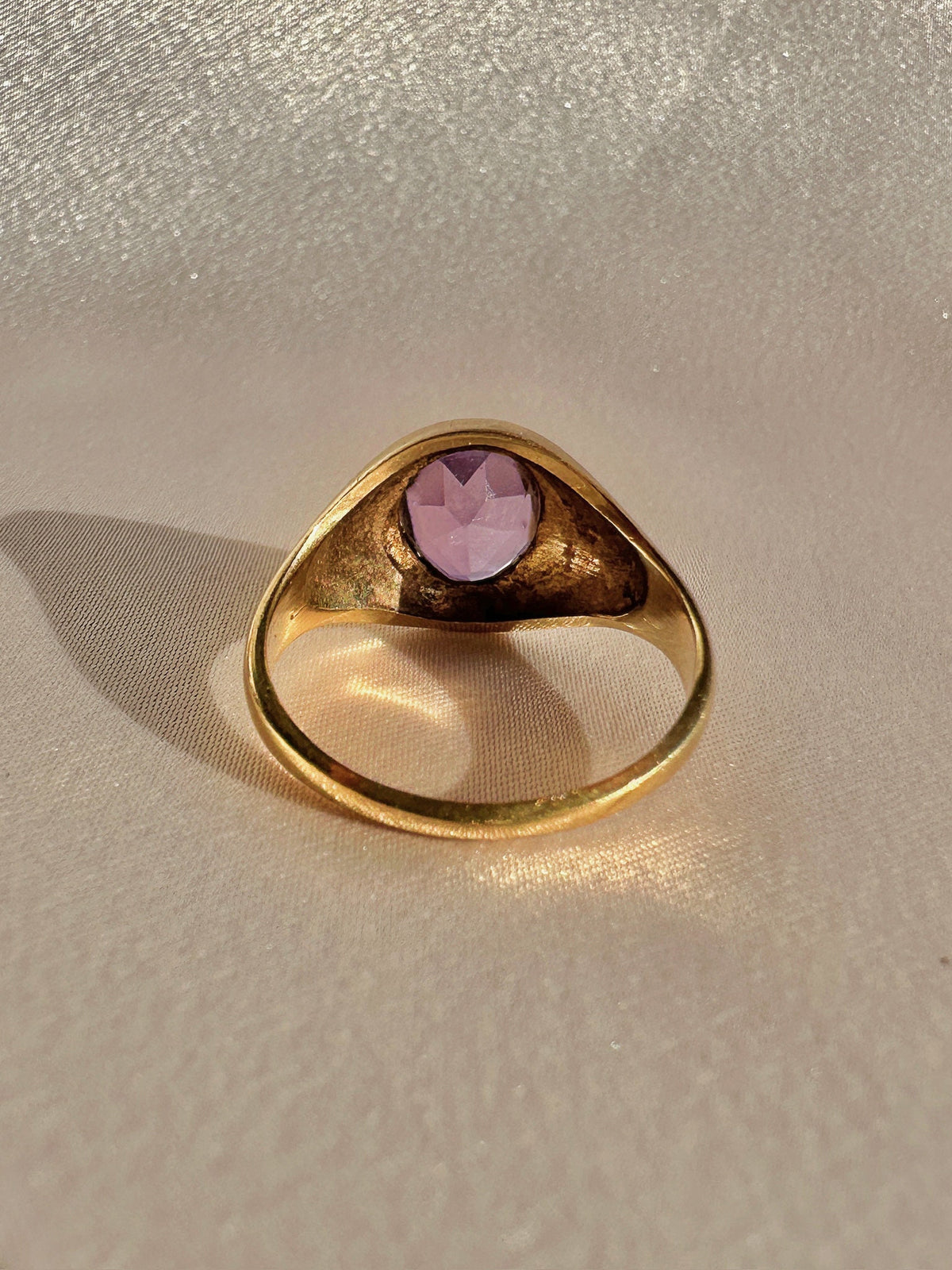 Antique Lilac Amethyst Signet Ring 1916
