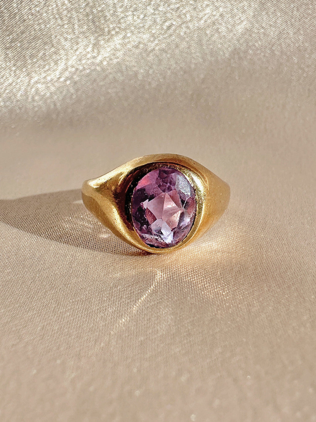 Antique Lilac Amethyst Signet Ring 1916