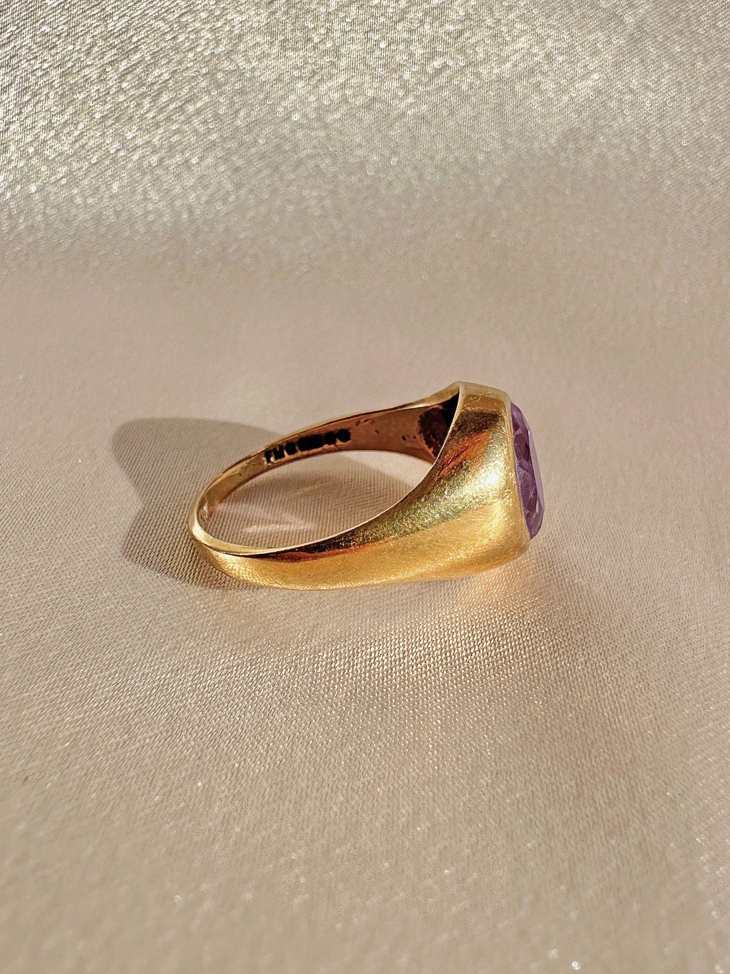 Antique Lilac Amethyst Signet Ring 1916