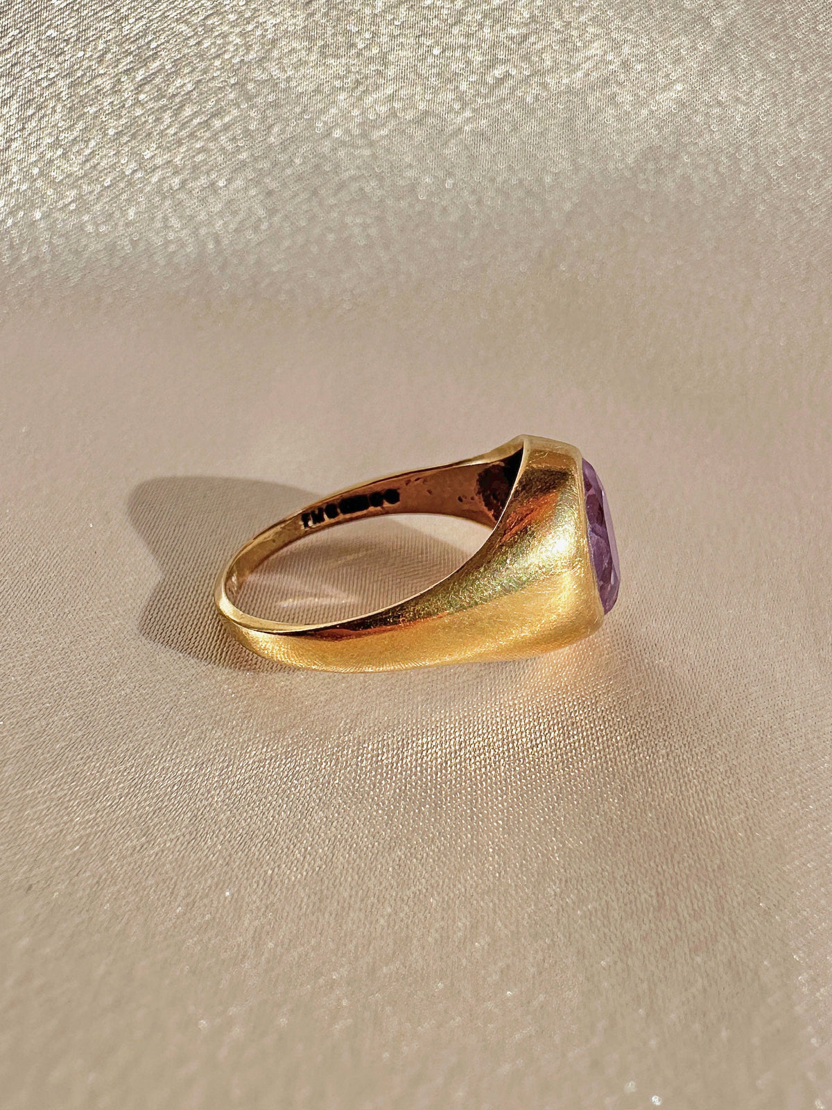 Antique Lilac Amethyst Signet Ring 1916