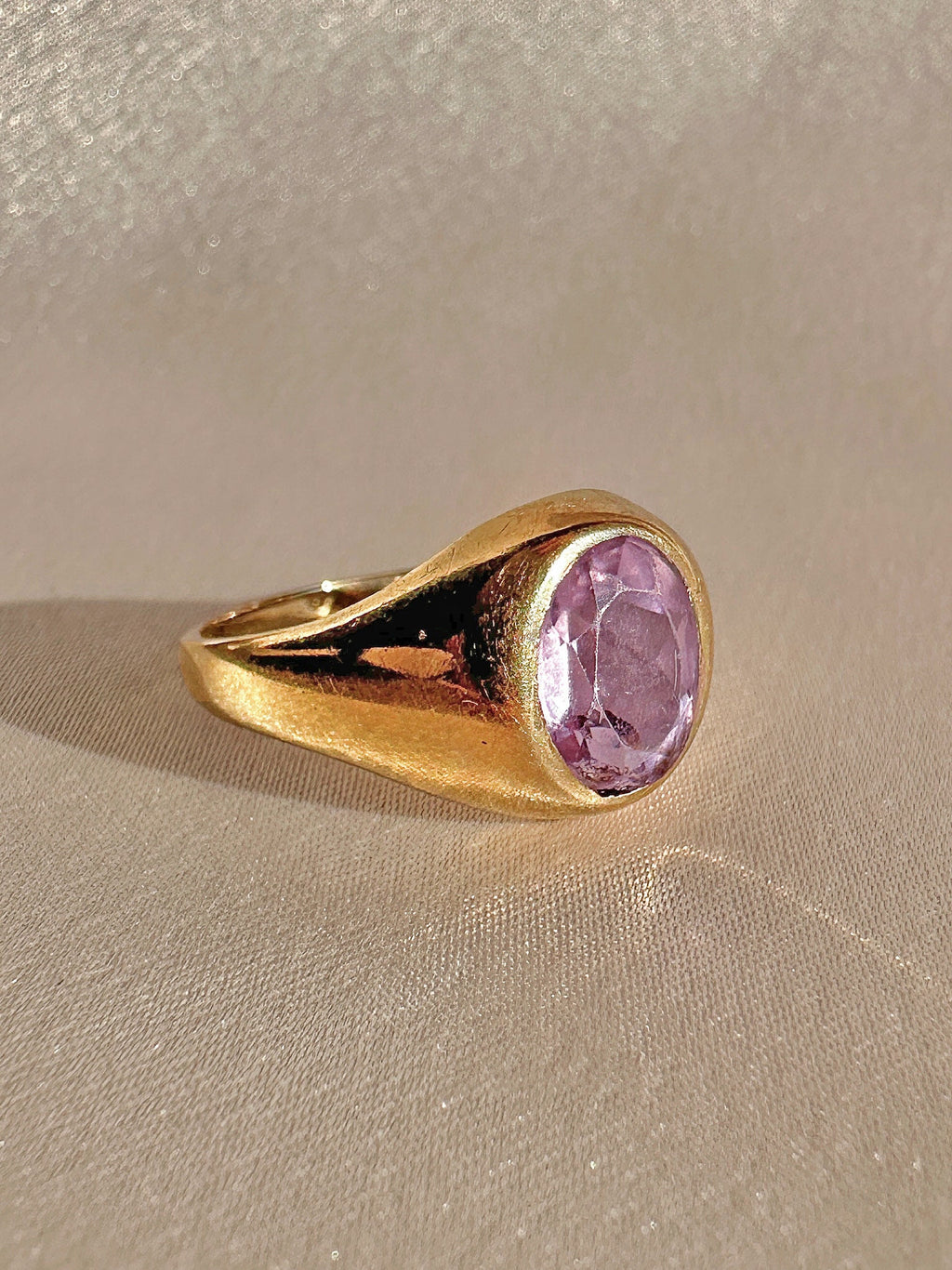 Antique Lilac Amethyst Signet Ring 1916