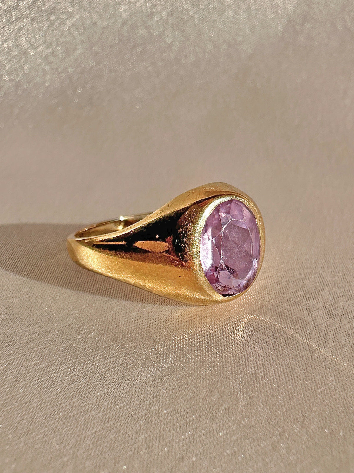Antique Lilac Amethyst Signet Ring 1916
