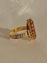 Load image into Gallery viewer, Antique Citrine Deco Floral Dress Ring
