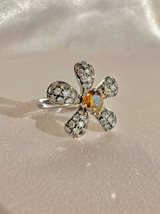 Vintage Diamond Daisy Ring 2.10 CTW