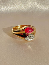 Load image into Gallery viewer, Vintage Ruby Diamond Double Soprano Ring
