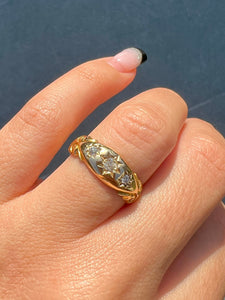 Antique Diamond Trilogy Starburst Ring