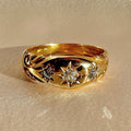 Antique Diamond Trilogy Starburst Ring