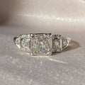 Antique 1.00 carat Art Deco Diamond Platinum Engagement Ring