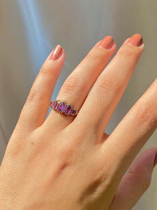 Vintage 9k Amethyst Edwardian Revival Ring