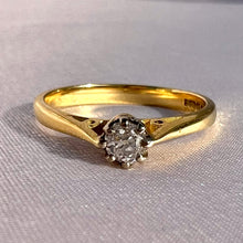 Load image into Gallery viewer, Antique 18k Old European Cut Diamond Solitaire Ring
