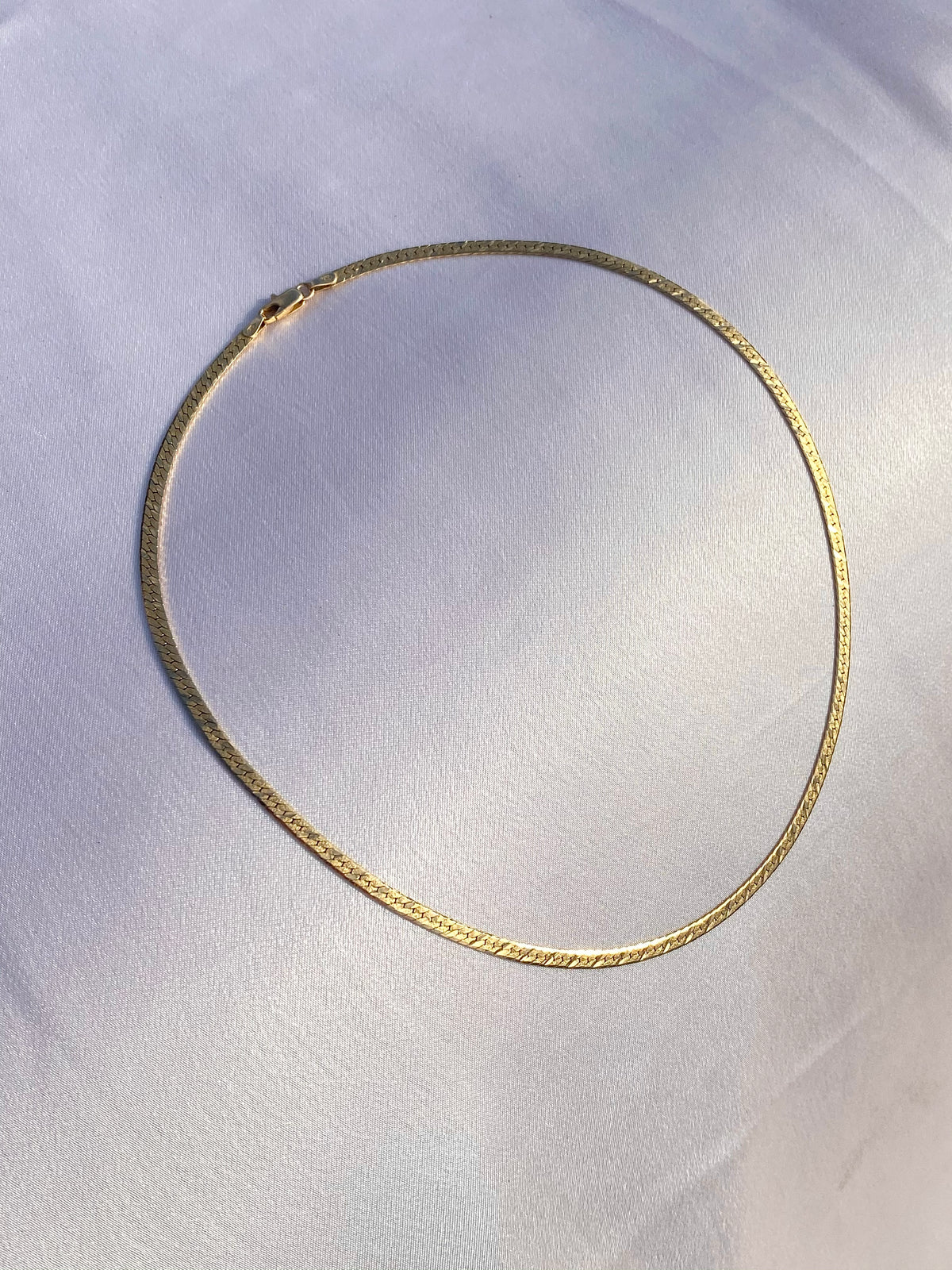 Vintage 14k Italian Etched Snake Chain 16"