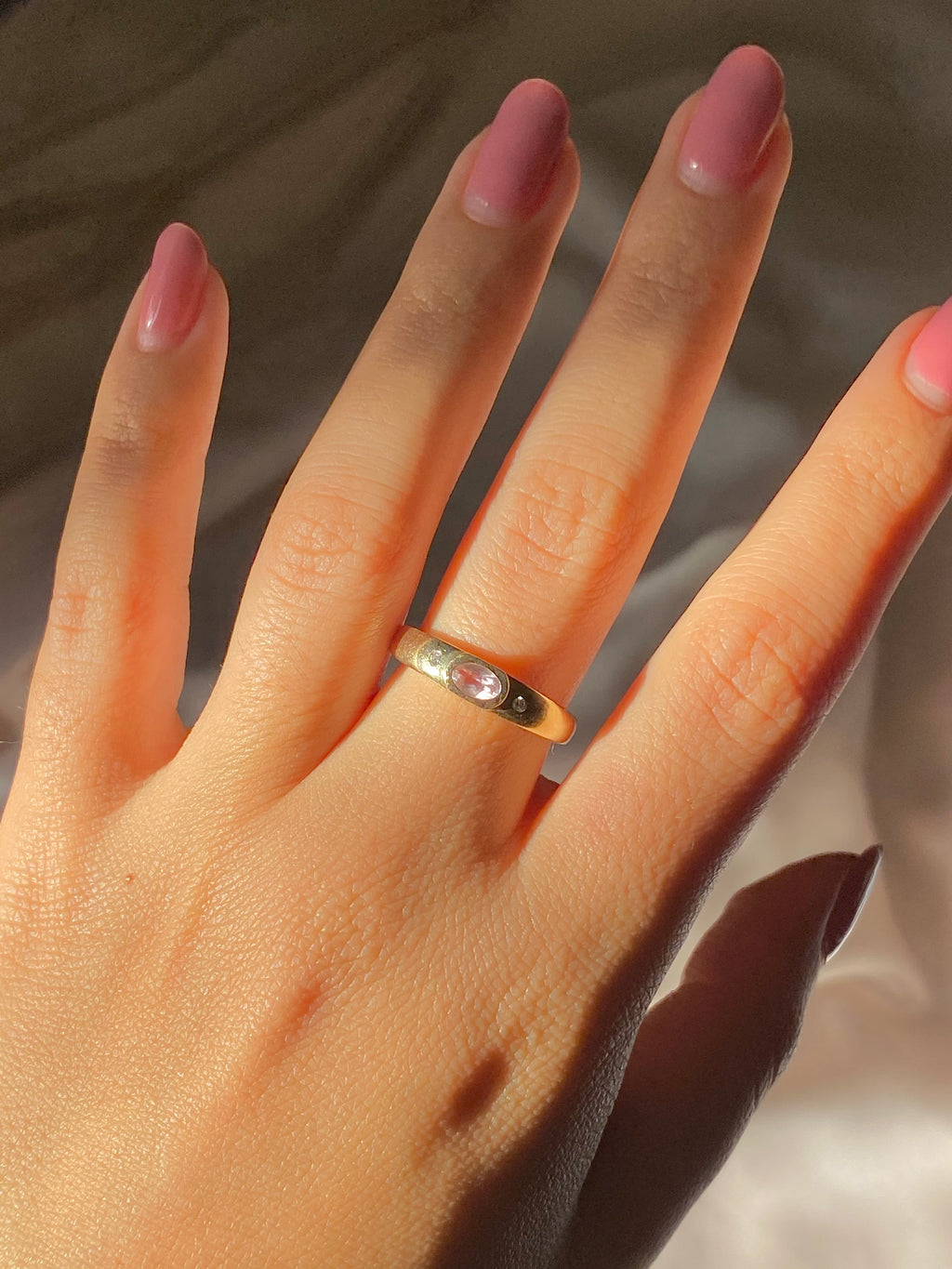 Duo Dot Bezel Ring by 23carat