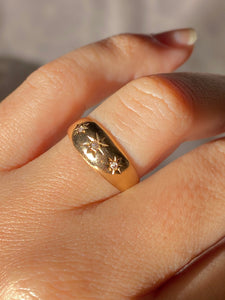 Antique 18k Diamond Trilogy Gypsy Ring 1897