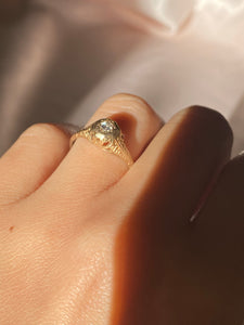 Antique 14k Diamond Art Deco Gypsy Ring
