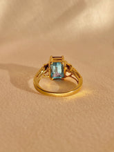 Load image into Gallery viewer, Vintage 9k Topaz Amethyst Swivel Ring
