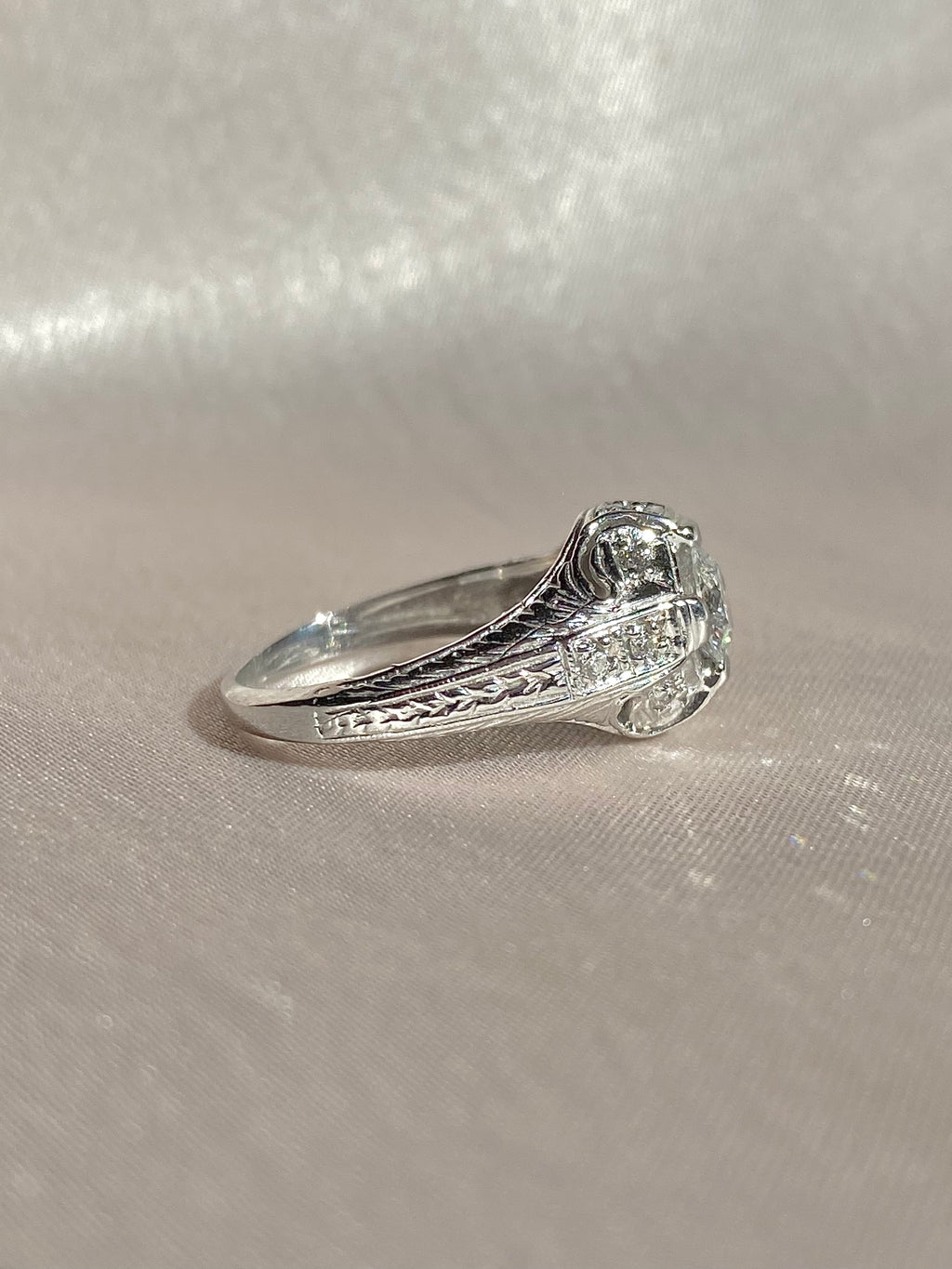 Vintage 14k Diamond Engagement Ring 0.80ctw