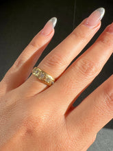 Load image into Gallery viewer, Antique 18k Old Cut Diamond Starburst Half Eternity Ring
