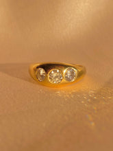 Load image into Gallery viewer, Vintage 14k Gypsy Trilogy Bezel Diamond Ring
