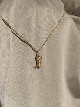 Load image into Gallery viewer, 14k Cowgirl Boot Necklace
