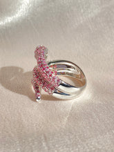 Load image into Gallery viewer, 14k Pink Diamond Pavé Snake Ring 2 cts
