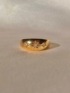 Antique 18k Diamond Trilogy Gypsy Ring 1897