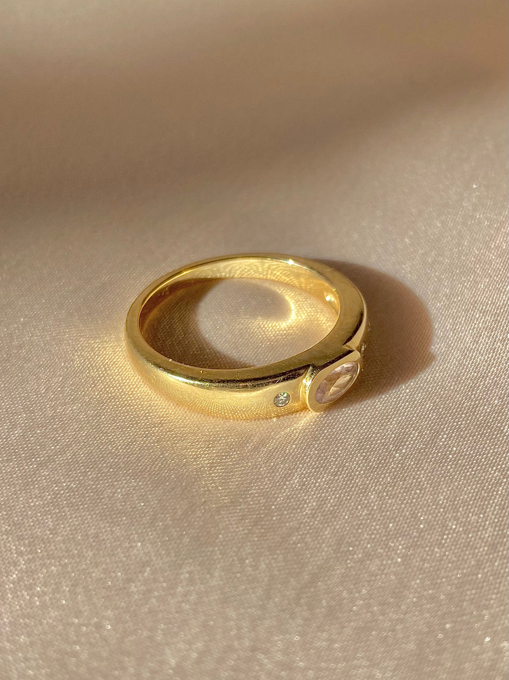 Duo Dot Bezel Ring by 23carat
