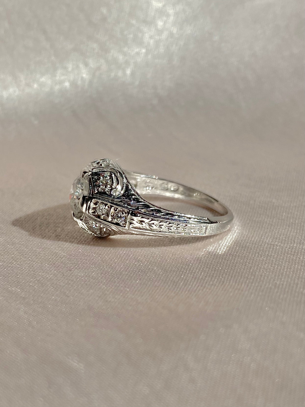 Vintage 14k Diamond Engagement Ring 0.80ctw