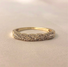 Load image into Gallery viewer, Vintage 10k Braided Diamond Band
