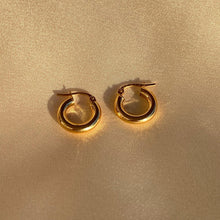 Load image into Gallery viewer, Vintage 9k Huggie Hoop Earrings
