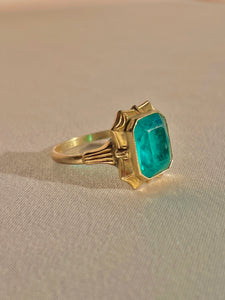 Antique Paste Green Crystal Ring