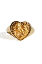 Load image into Gallery viewer, Vintage 18k Adam + Eve Heart Carrera y Carrera Signet Ring
