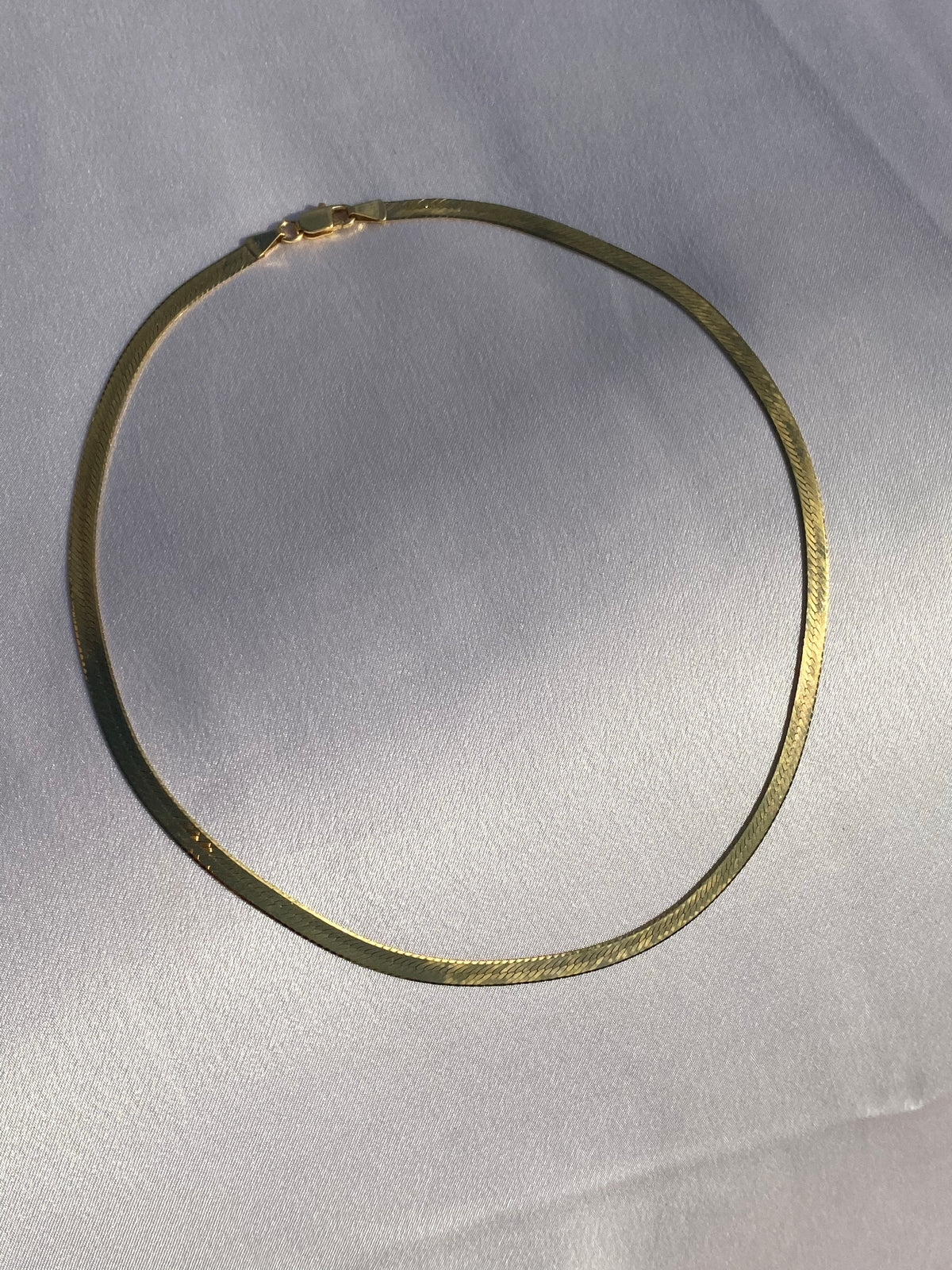 Vintage 14k Italian Herringbone Chain 15"