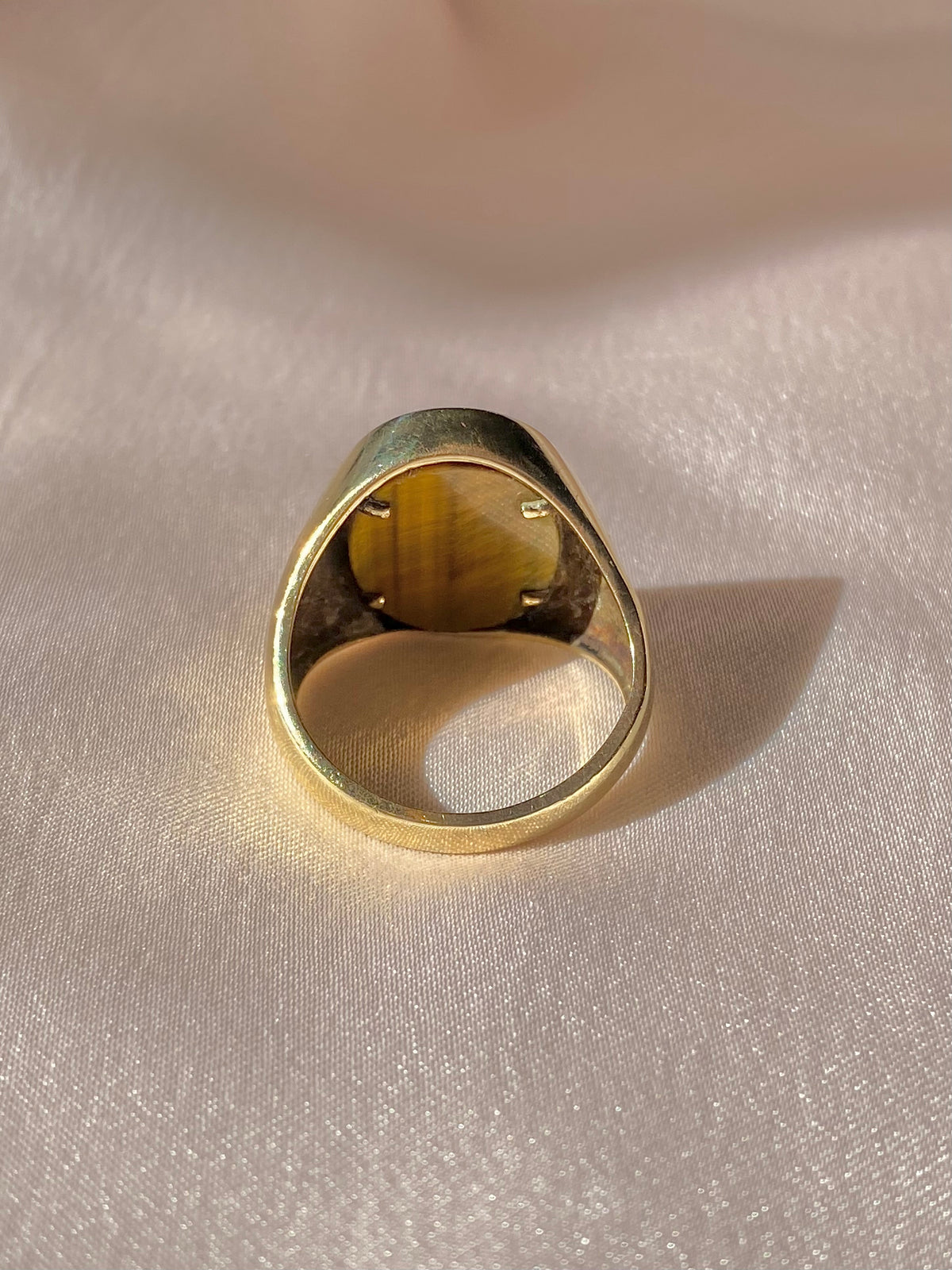 Vintage 10k Tiger's Eye Signet Ring