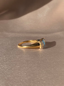 Vintage 14k Topaz Diamond Ring