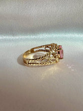 Load image into Gallery viewer, Vintage 10k Pink Oval Cubic Zirconia Ring
