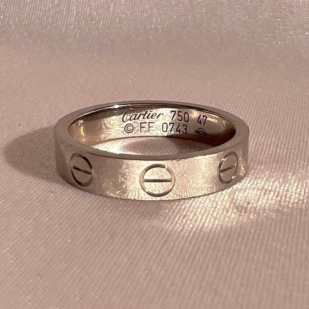 Vintage 18k White Gold Cartier Love Ring