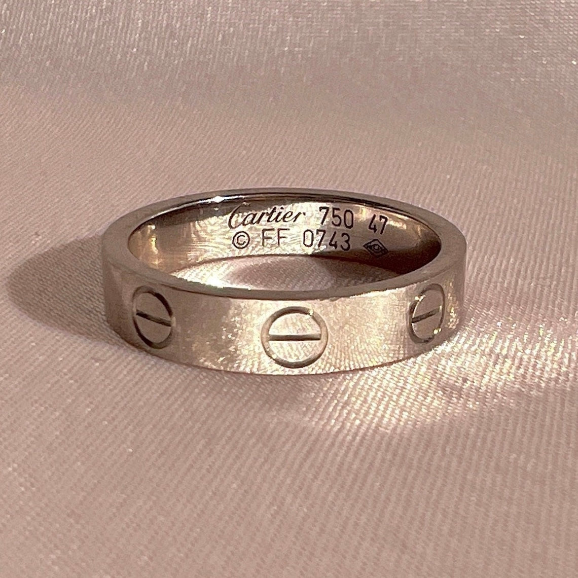 Vintage 18k White Gold Cartier Love Ring