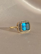 Load image into Gallery viewer, Vintage 14k Topaz Diamond Cocktail Ring
